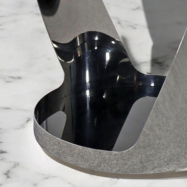 HOBANG ステンレス製 サイドテーブル モダン 強化ガラス ブラックガラス 収納付き おしゃれ-11