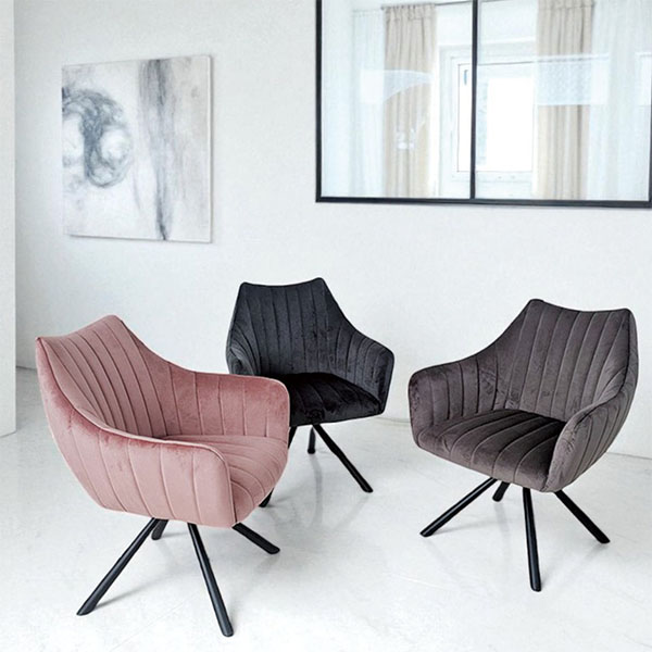 メルカリ最安値☆ グレース チェア 2脚セットでこのお値段】回転式・ダイニングチェア(グレース)(グレー