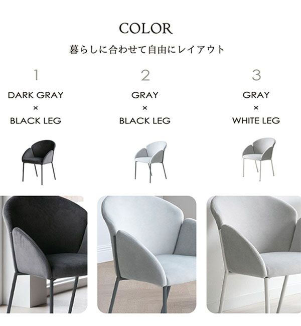 2脚セットでこのお値段】ダイニングチェア(アース)（グレー・ブラック