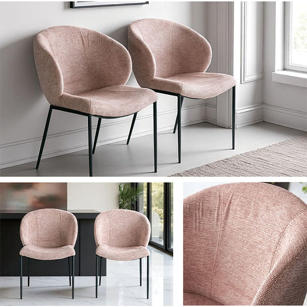 NMU DC ITA　2脚　ダイニングチェア　アームチェア　花柄　ピンク NMU DC ITA6脚ダイニングチェアアームチェア花柄ピンク