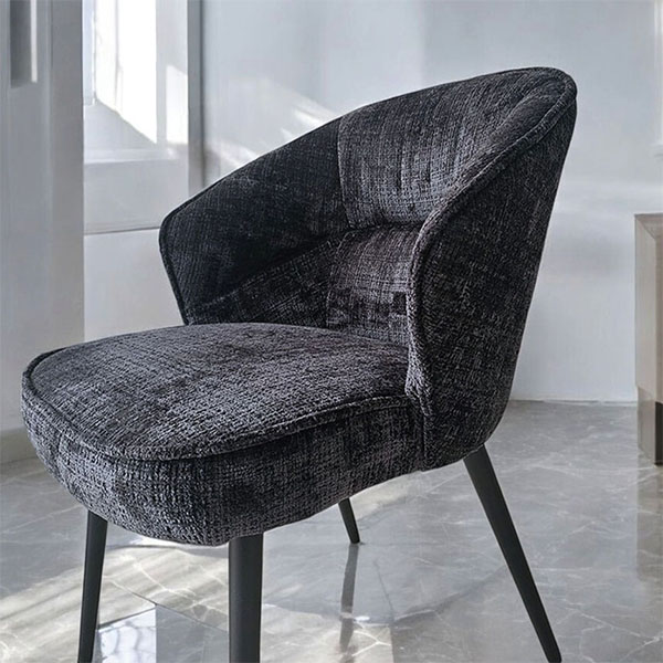 1人掛けソファのような快適さ ふんわりチェア 快適チェアー グレー ブラック チェアセット おしゃれなイス-3