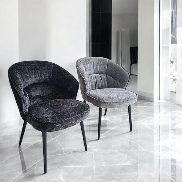 1人掛けソファのような快適さ ふんわりチェア 快適チェアー グレー ブラック チェアセット おしゃれなイス-7