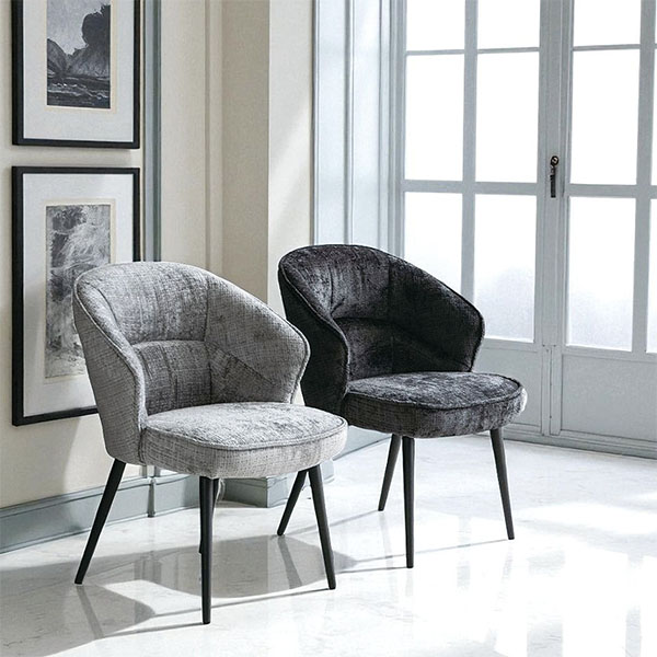 1人掛けソファのような快適さ ふんわりチェア 快適チェアー グレー ブラック チェアセット おしゃれなイス-10