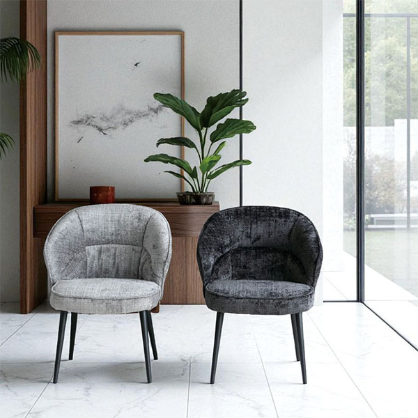 1人掛けソファのような快適さ ふんわりチェア 快適チェアー グレー ブラック チェアセット おしゃれなイス-13