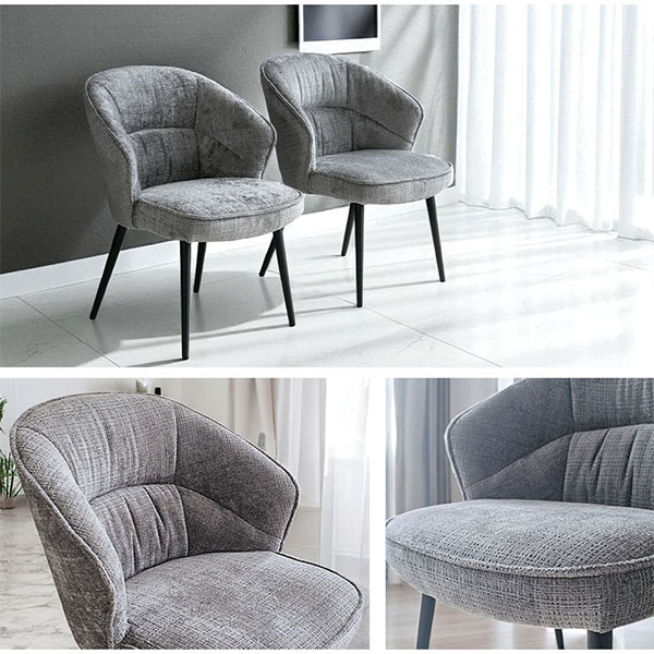 1人掛けソファのような快適さ ふんわりチェア 快適チェアー グレー ブラック チェアセット おしゃれなイス-16