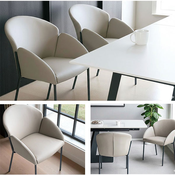 【本革×おしゃれ】モダンダイニングチェア 2脚セット Earth（アース） 高級感と快適性を両立した椅子-2