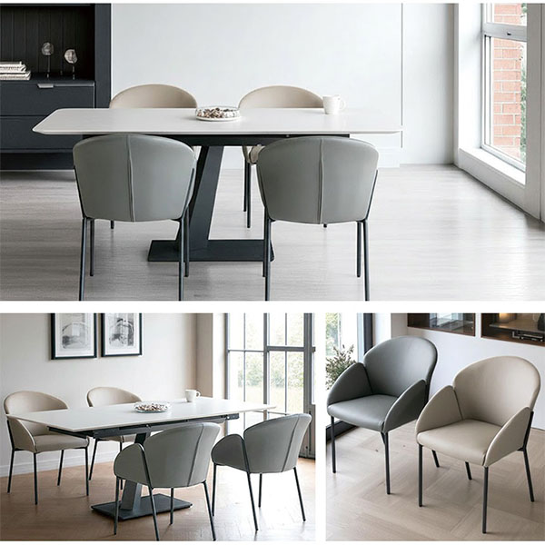 【本革×おしゃれ】モダンダイニングチェア 2脚セット Earth（アース） 高級感と快適性を両立した椅子-5