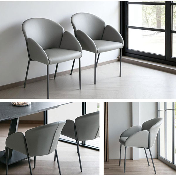 【本革×おしゃれ】モダンダイニングチェア 2脚セット Earth（アース） 高級感と快適性を両立した椅子-14