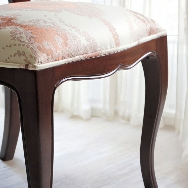 省スペース対応 ダイニングテーブルセット（ブラウン） 4人掛け 5点セット 幅125cm 猫脚 輸入家具 アンティーク調 木製 おしゃれ-13