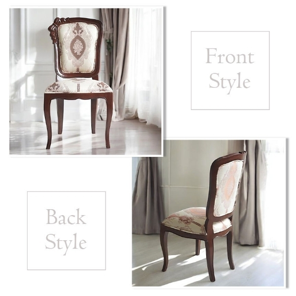 省スペース対応 ダイニングテーブルセット（ブラウン） 4人掛け 5点セット 幅125cm 猫脚 輸入家具 アンティーク調 木製 おしゃれ-14