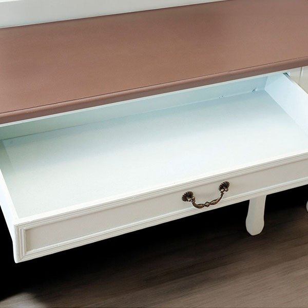 フレンチデザイン デスク型コンソール 幅120cm ホワイト 猫脚 輸入家具 おしゃれ 在宅用デスク 玄関先 店舗什器-10