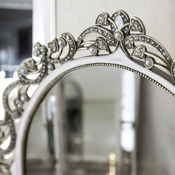 ロココ調 クラシック卓上スタンドミラー 幅32cm×高さ42cm 角度調整可能 エレガントデザイン ギフト＆サロン向け おしゃれ-6