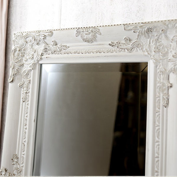ロココ調デザインのエレガントなウォールミラー。ホワイトとゴールドの2色展開で縦横兼用可能。-15