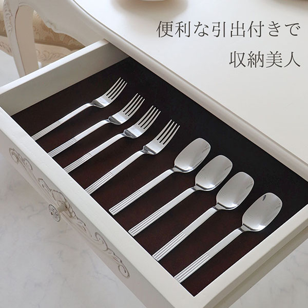 猫脚★ダイニングテーブルセット★白★ホワイト★4人掛け★ロココ調★おしゃれ★輸入家具-4