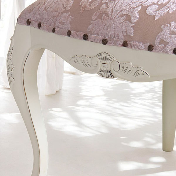 猫脚★ダイニングテーブルセット★白★ホワイト★4人掛け★ロココ調★おしゃれ★輸入家具-11