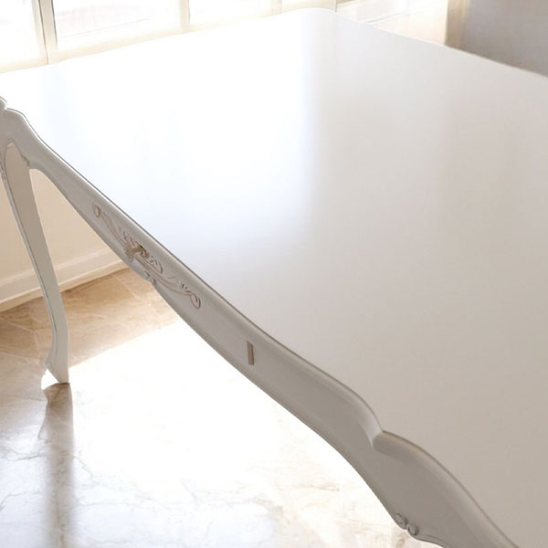 猫脚★ダイニングテーブルセット★白★ホワイト★6人掛け★ロココ調★おしゃれ★輸入家具-2