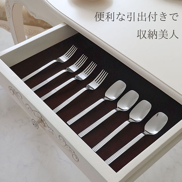 猫脚★ダイニングテーブルセット★白★ホワイト★6人掛け★ロココ調★おしゃれ★輸入家具-4