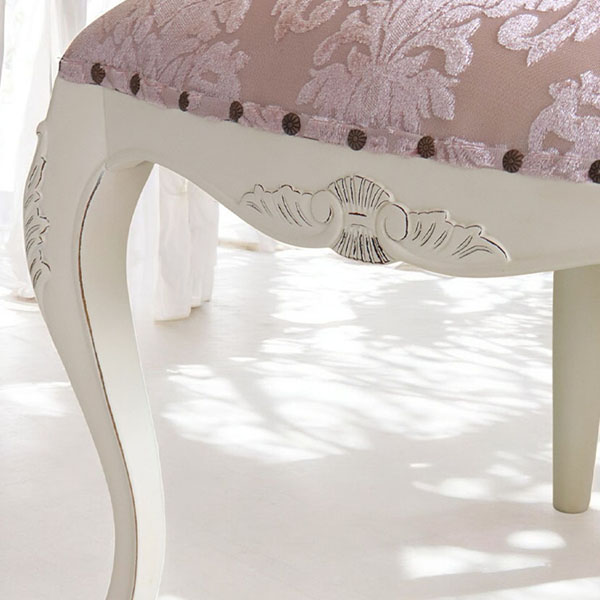 猫脚★ダイニングテーブルセット★白★ホワイト★6人掛け★ロココ調★おしゃれ★輸入家具-11