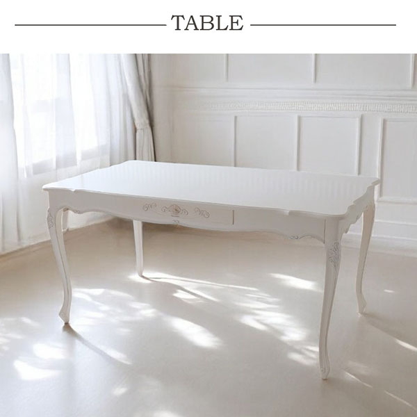 猫脚★ダイニングテーブルセット★白★ホワイト★6人掛け★ロココ調★おしゃれ★輸入家具-22