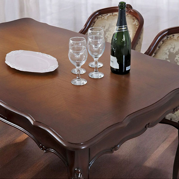 猫脚★ダイニングテーブルセット★茶★ブラウン★4人掛け★アンティーク調★おしゃれ★輸入家具-2