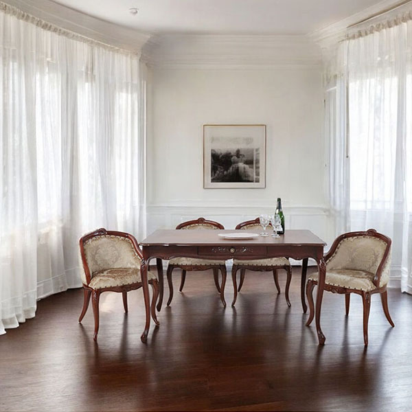 猫脚★ダイニングテーブルセット★茶★ブラウン★4人掛け★アンティーク調★おしゃれ★輸入家具-15