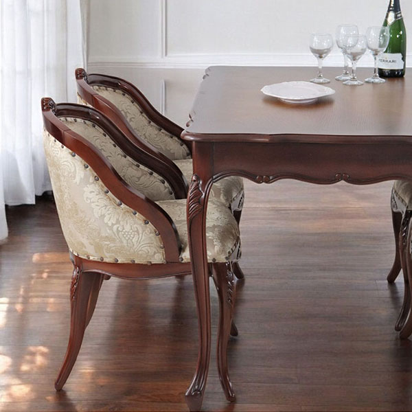 猫脚★ダイニングテーブルセット★茶★ブラウン★4人掛け★アンティーク調★おしゃれ★輸入家具-17