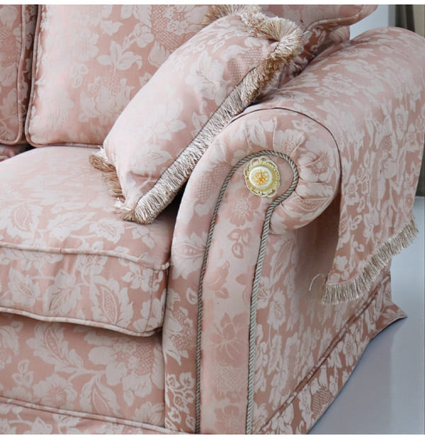 姫系,ロココ調,L字ソファ,コーナーソファ,ピンク,おしゃれ,可愛い,3Way,カウチソファ-5