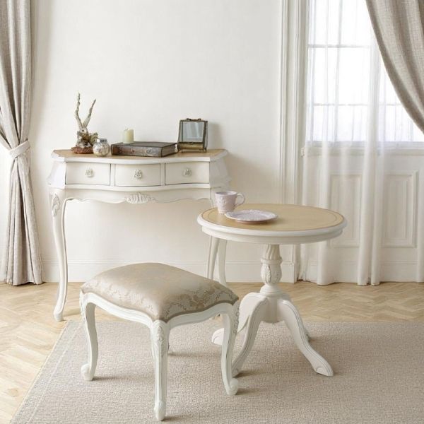 姫系 猫脚 コンソールデスク 幅90cm 在宅ワーク対応 レーザ調天板 アイボリー 白 ホワイト おしゃれ 玄関収納 白家具 店舗什器-7