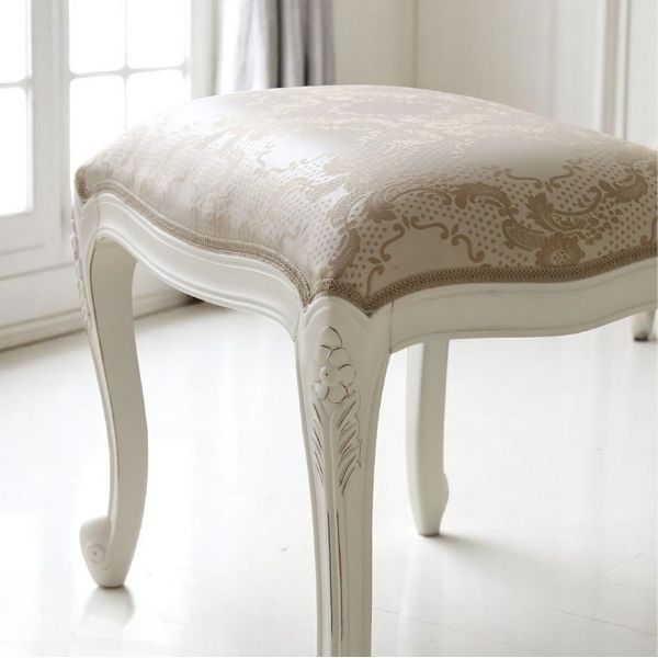 姫系 軽量 猫脚スツール 玄関用スツール 姫系インテリア ベッドサイド 高級感 猫脚チェア ロココ調インテリア コンパクトチェア-7