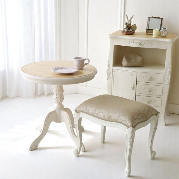 姫系 軽量 猫脚スツール 玄関用スツール 姫系インテリア ベッドサイド 高級感 猫脚チェア ロココ調インテリア コンパクトチェア-12