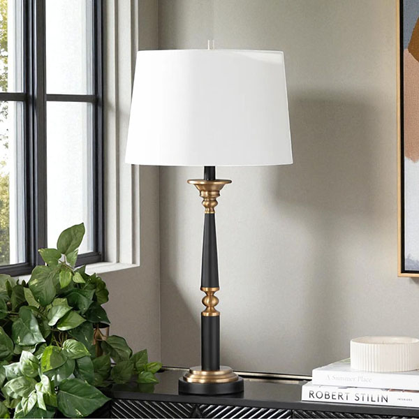 【LED対応】 テーブルランプ モダンデザイン 高さ80cm ホテルライク ゴールドアクセント おしゃれ リビング照明 寝室ライト 間接照明-8