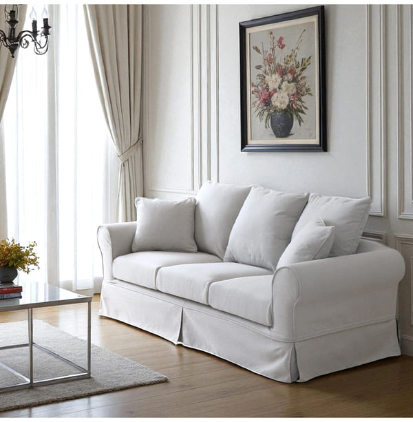 カバーリングソファ,撥水生地、ペットに強い,クラシックソファ,フレンチグレー,3人掛け,三人掛け-9