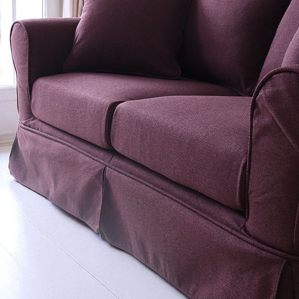 Y-KAGUオリジナル 洗える カバーリングソファ フレンチパープル 2P （2