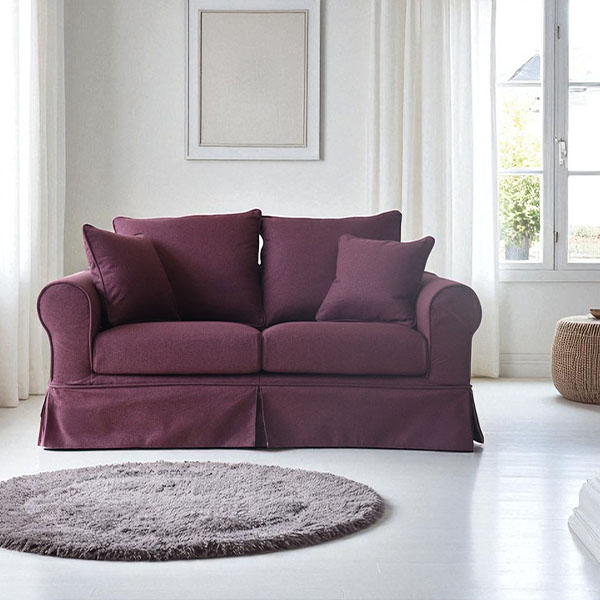 Y-KAGUオリジナル 洗える カバーリングソファ フレンチパープル 2P （2