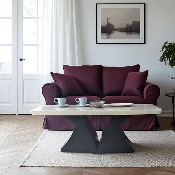 Y-KAGUオリジナル 洗える カバーリングソファ フレンチパープル 2P （2