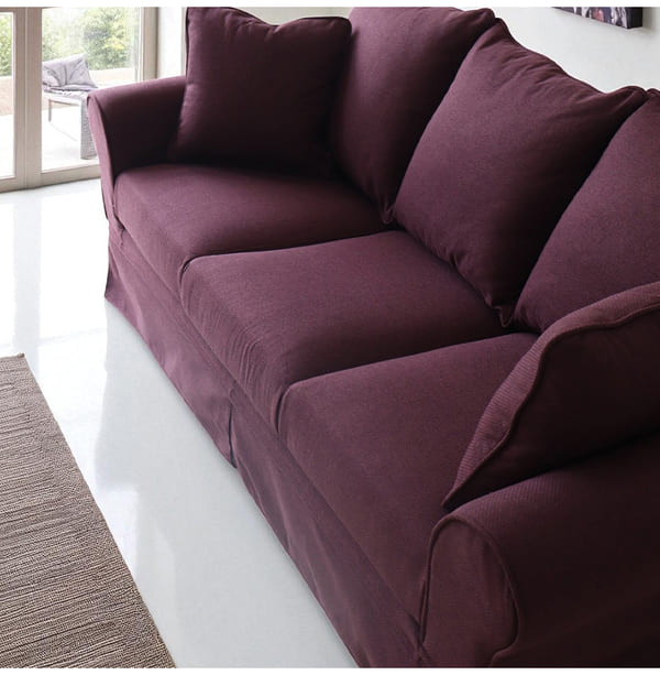 Y-KAGUオリジナル 洗える カバーリングソファ フレンチパープル 3P （3