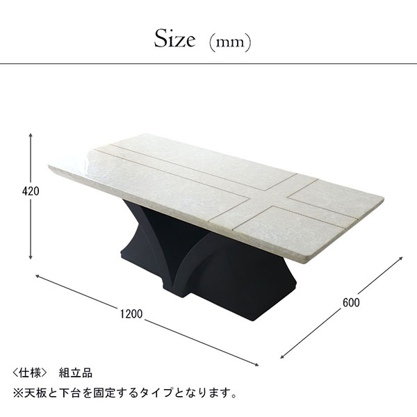 2台限定】【処分特価】大理石センターテーブル 幅120cm｜Y-KAGU