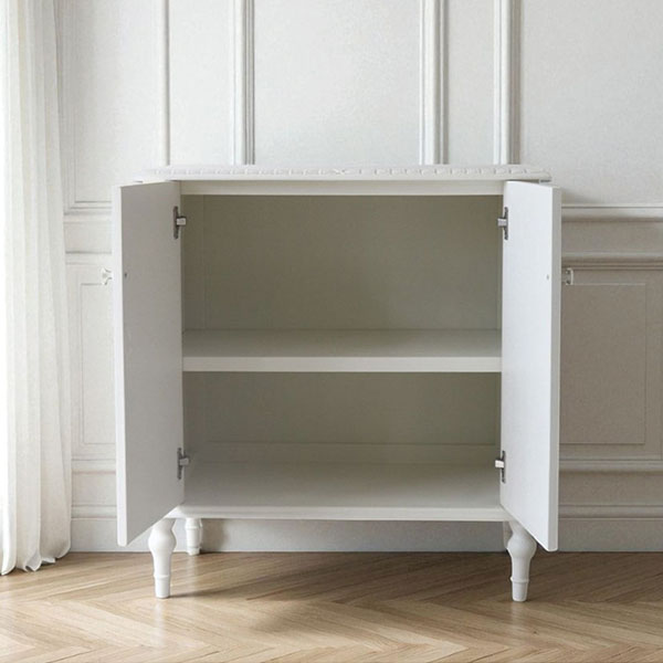 フレンチテイスト カントリーグレース 両開きキャビネット 幅80cm