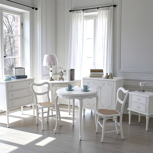 フランス風家具,アンティーク調,輸入家具,白家具,ホワイトインテリア,3段チェスト,引出-7