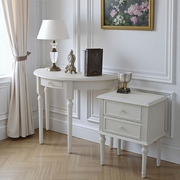 フランス風家具,アンティーク調,輸入家具,白家具,ホワイトインテリア,コンソールテーブル-1