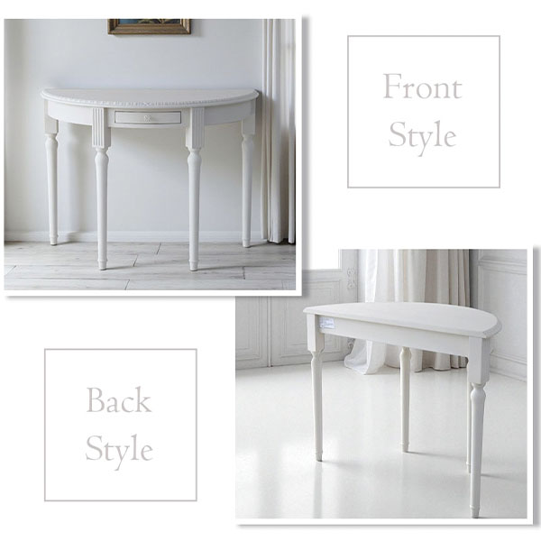 フランス風家具,アンティーク調,輸入家具,白家具,ホワイトインテリア,コンソールテーブル-3