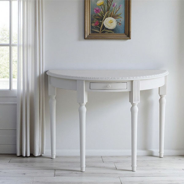 フランス風家具,アンティーク調,輸入家具,白家具,ホワイトインテリア,コンソールテーブル-4