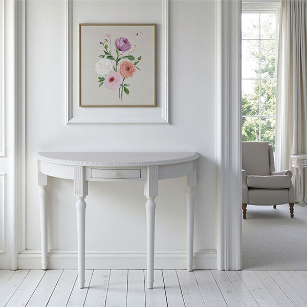 フランス風家具,アンティーク調,輸入家具,白家具,ホワイトインテリア,コンソールテーブル-9
