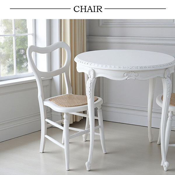 フランス風家具,アンティーク調,輸入家具,白家具,ホワイトインテリア,ダイニングセット,二人掛け,ダイニングテーブルセット-3