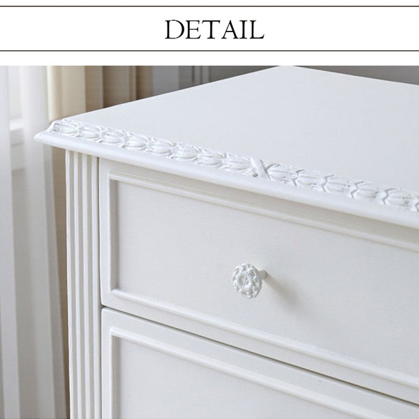 フレンチテイスト カントリーグレース ナイトテーブル（チェスト） 幅