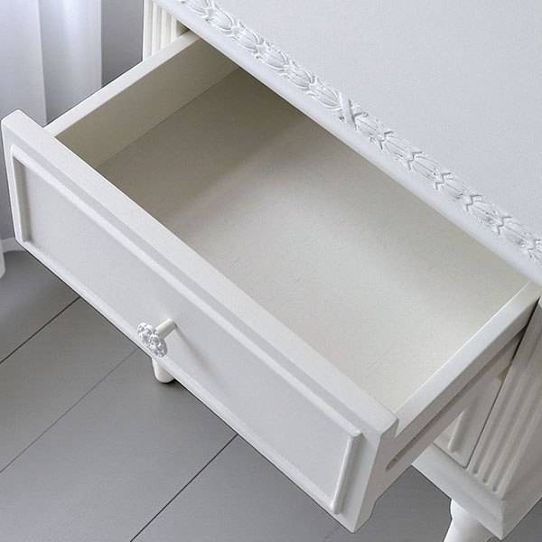 フランス風家具,アンティーク調,輸入家具,白家具,ホワイトインテリア,ナイトテーブル,ミニチェスト-10