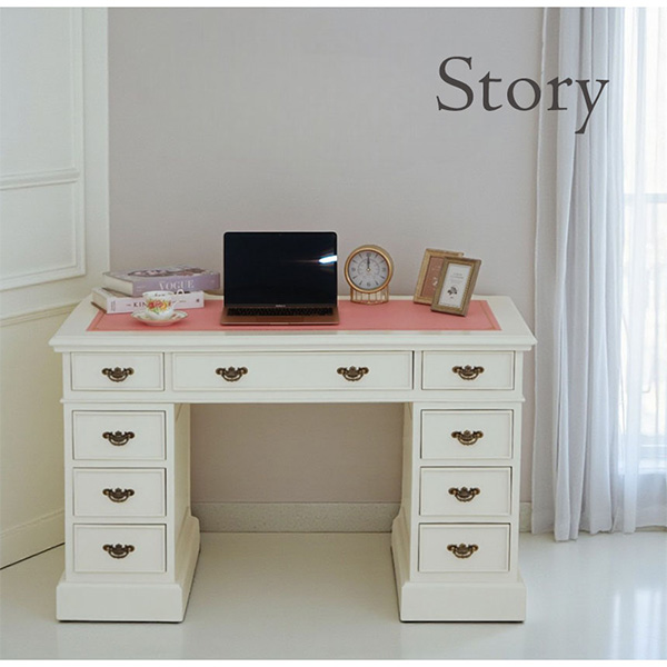 プレジデントデスク コンパクト 天板ピンク 120cm 机 学習デスク 輸入