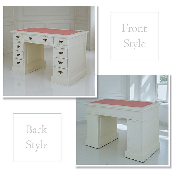 プレジデントデスク★学習机★社長椅子★おしゃれ★かわいい★ピンク★デスク★120cm★ロココ調-12