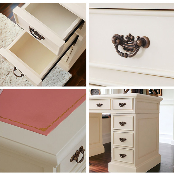 プレジデントデスク★学習机★社長椅子★おしゃれ★かわいい★ピンク★デスク★120cm★ロココ調-17