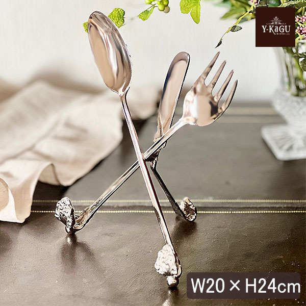 真鍮製 アンティーク調 ブックスタンド（カトラリーデザイン）-11